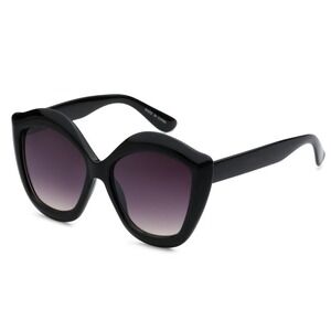 Cat Eye Sunglasses Women Fashion Oversized Frame Designer Style Lips Black Gafas